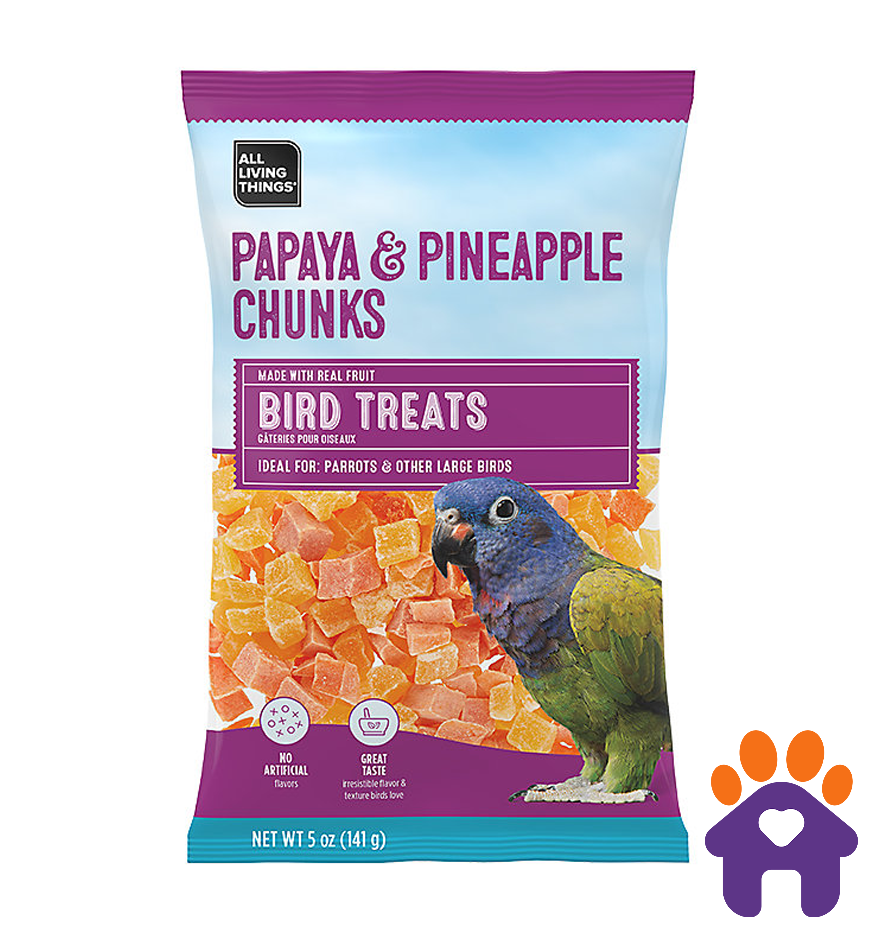 Papaya & Pineapple Chunks Bird Treat